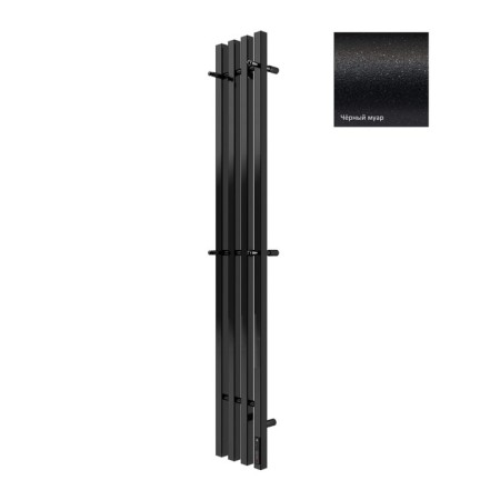 Terminus quatro electric heated towel rail "Prof", 1400x210 mm, Black Muar
