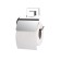 Toilet paper holder with a lid, self -adhesive, chromium color, ef238