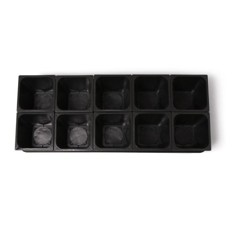 Set for seedlings: glasses of 1 l (10 pcs.), Patron 61 × 23 cm, black-8