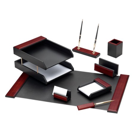 Set of desktop galant "sirius" made of wood, 8 items, color "red tree/black" 238162-1
