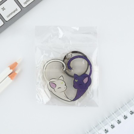 Key keychain children's acrylic "heart", 5.9 x 6.7 cm-4