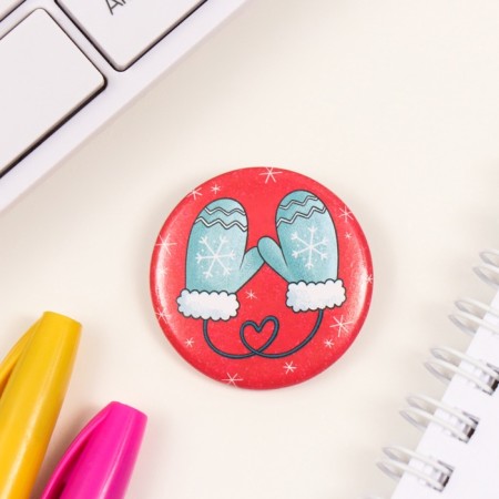 New Year of the setting icon d = 35 mm "mittens" 6.5x6.5 cm-2