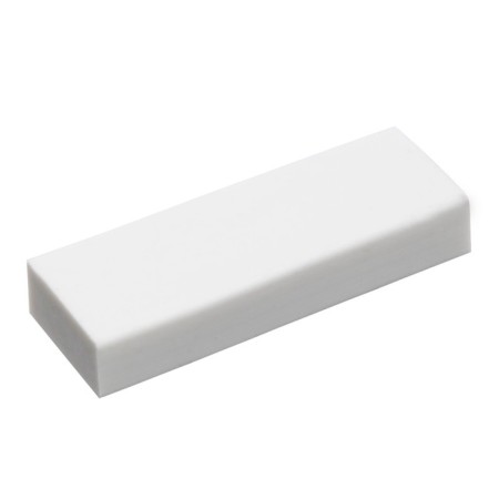 Rectangular white eraser in a plastic sliding holder, a spare eraser, in a blister, mix-5