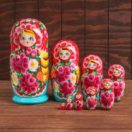 Doll 10 in 1, painted large, color mix