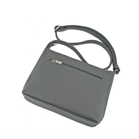 Women's bag (B2757-05140) Artificial leather + suede, gray, 1x210x24 cm-1