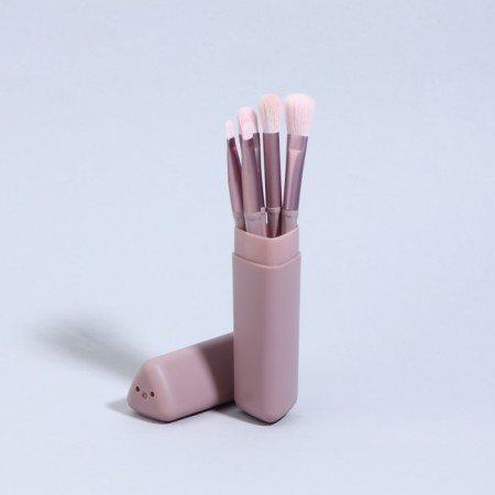 A set of makeup brushes, 5 objects, lilac color-4