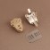 Bag stacking, 3 × 2.5 cm, gold color