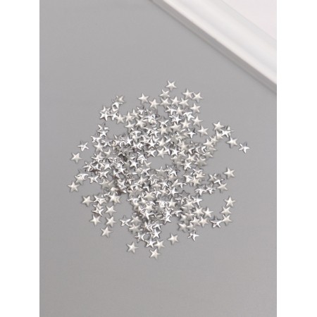 Decor for creativity Metal "Stars" silver set 300 pcs 0.6x0.6 cm-2