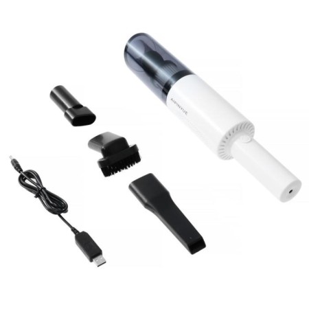 Vacuum cleaner car cartage, wireless, 3 nozzles, 120 watts, 12 V, white