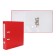 A4, 50 mm, calligrata, PVC, embossing "flax", metal edging, pocket for a spine, assembled, red, mix