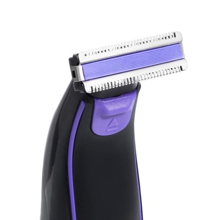 Trimmer KitFort KT-3101, for beard/mustache, 1 nozzle, from battery, black-violet-2