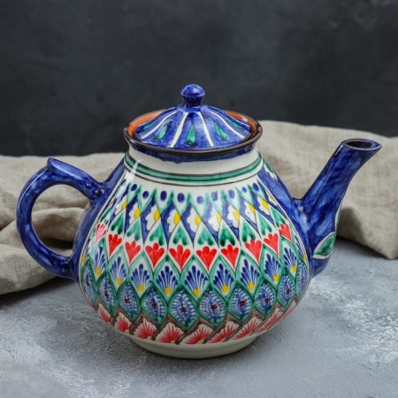Rishtan ceramics "Patterns", 1600 ml, blue mix-2