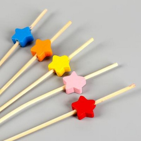 Skewers "Stars", in the set 24 pcs., Mix colors