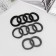 Hair elastic band "Cindy" (set 10 pcs) fog, 4.5 cm, gray-black
