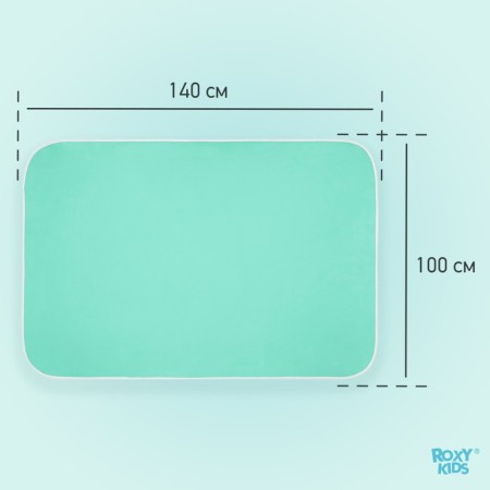 Substick oilcloth 100x140 cm, with holdings-holders, turquoise color-3