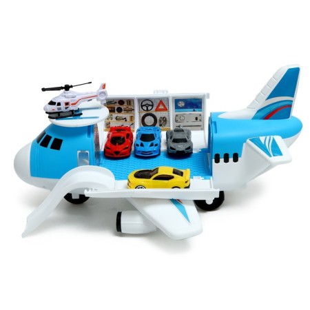 Airplane - Parking "Air Base", with 4 cars and helicopter-2