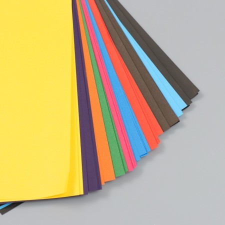 Set of color paper "Fish" A4 2-sided offset, 50 sheets 10 colors 20x28 cm-1