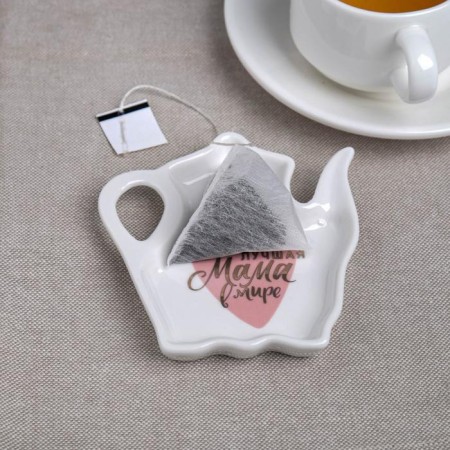 Ceramic stand "Best Mom", 10 x 10 cm, white color-1