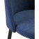 Metal amisore stool/velor, black/blue 48x53x95 cm