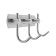 Cappio CVT004 hanger, metallic, three -horn, matte chromium color