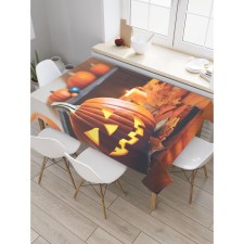 The tablecloth “Smart pumpkin”, rectangular, oxford, size 145x180 cm