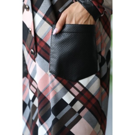 Women's dress, size 46, black color, brown-7