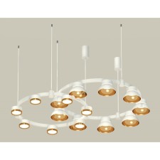 Светильник подвесной с акрилом Ambrella light, XR92081110, GX53 LED 12 Вт, цвет белый песок, золото жёлтое, прозрачный