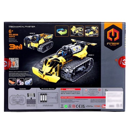 Radio -controlled designer "Construction bulldozer", 3 assembly options, 452 parts-6