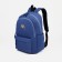 Youth backpack from textiles, 2 parts on lightning, 3 pockets, blue color