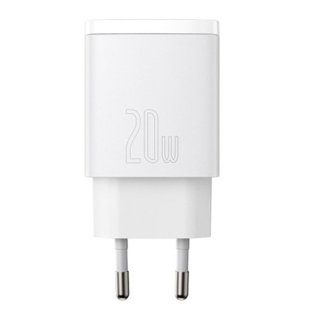 Charger Baseus Compact Quick Charm USB+Type-C, 3A, 20W, White-2