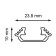 Feron, Cab272 LED tape profile, corner with a chamfer, 2 m, silver color