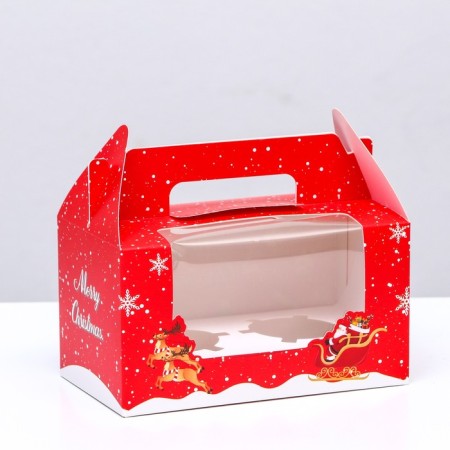 Box for 2 cupcake "Happy New Year!" 16.5 x 9.2 x 8.7 cm-4