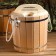 Waren 20l. Cedar, with a plastic insert, with a lid