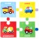 Soft puzzle for kids "Funny transport", 16 parts, crumb I