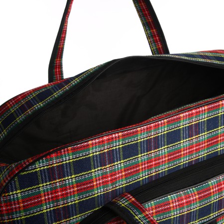 Road bag with lightning, outer pocket, long belt, red/green color-2
