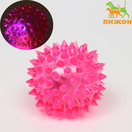 The ball glowing for dogs is medium, tpr, 5.5 cm, pink