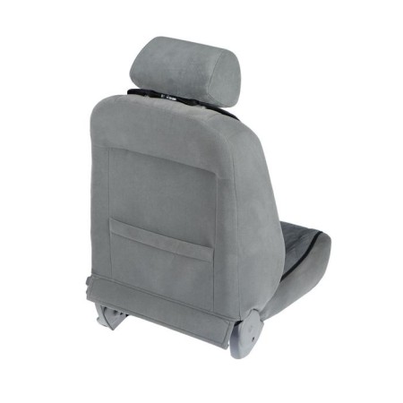 Nabbage on the front seat, velor, size 55 x 130 cm, gray, wide seat-2