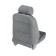 Nabbage on the front seat, velor, size 55 x 130 cm, gray, wide seat