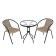 Set of garden furniture: table, 2 stools, beige