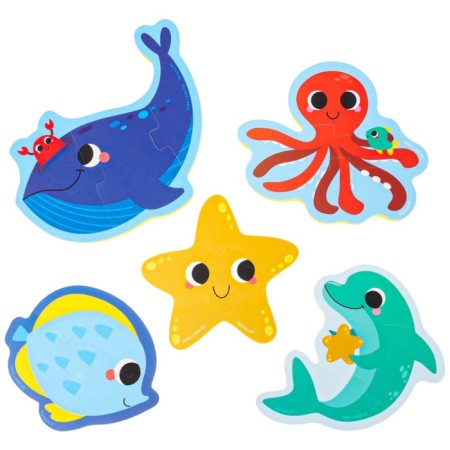 Soft puzzle for kids "sea friends", 5 puzzles, crush me-8