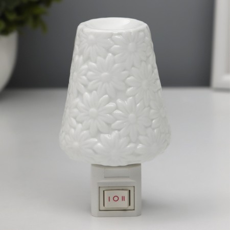 Lamp "Flowers" 1x7W E11 white 7x7x12cm