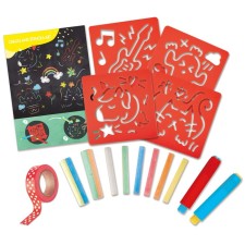Developing children's gaming gaming set for drawing in stencils