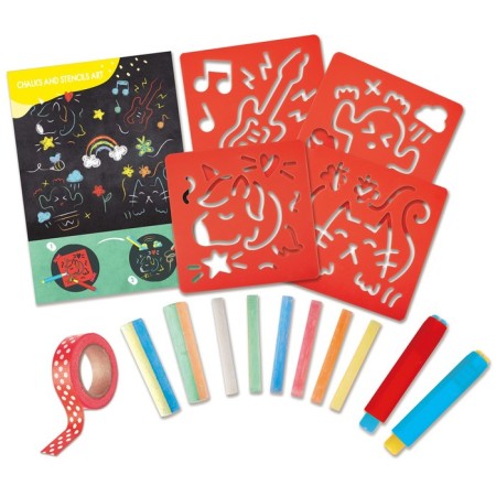 Developing children's gaming gaming set for drawing in stencils