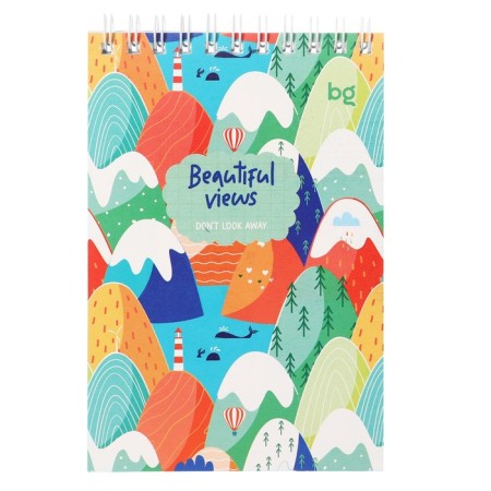 Notepad A6, 60 sheets in the cage on the crest of the pattern. Beautiful view, cover coated cardboard, block 60g/m2, mix-3