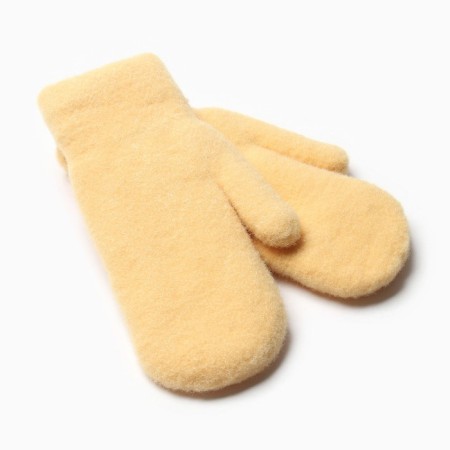 Women's mittens for claim Minaku smooth 22 cm mustard-1