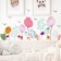 Sticking plastic interior color "Drawn flowers" 30x60 cm set 2 sheets