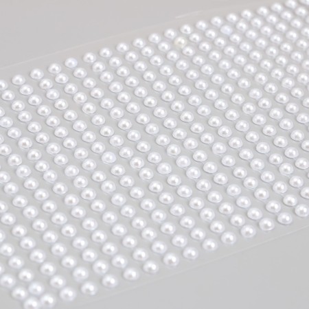 Stick plastic rhinestones "Half-dash" D-4 mm white 9.4x15.5 cm-2