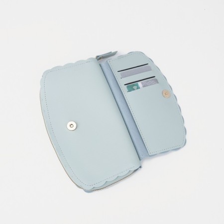 Women's wallet with lightning, blue color-6