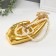 Standing interior polystone "Bird in the palm" gold 19.5x9.3x9.5 cm