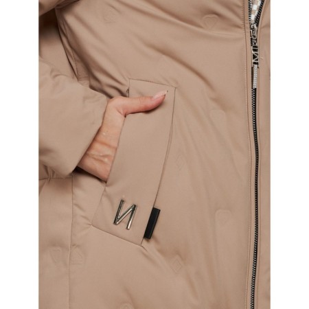 Coat insulated winter female, size 50, beige color-11